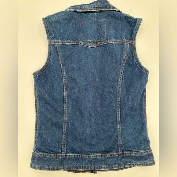 Milwaukee Performance Motorcycle Denim Studded Vest with Zipper Front - Picture 2 of 7
